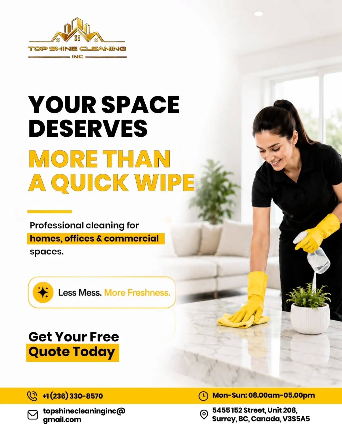 Top Shine Cleaning — Professional Office Cleaning in Surrey, after